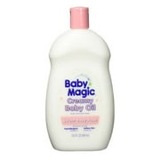 Baby Magic Creamy Baby Oil, Sweet Baby Rose, 16.5 Oz, 2 Pack