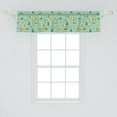 thumbnail image 2 of Ambesonne Cartoon Window Valance, Foxes with Glasses, 54" X 12", Pale Green Orange, 2 of 3