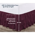 thumbnail image 5 of SGI Bedding 10 Inch Multi Ruffled Bed Skirt | Microfiber Bed Skirt | Fade Resistant, Wrinkle Free, Anti-static, Decorative, Extra Storage Space, Clutter-Free | Twin, Wine, 5 of 8