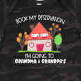 thumbnail image 4 of Inktastic Book My Reservation I'm Going to Grandma and Grandpa's Boys or Girls Baby Bodysuit, 4 of 5