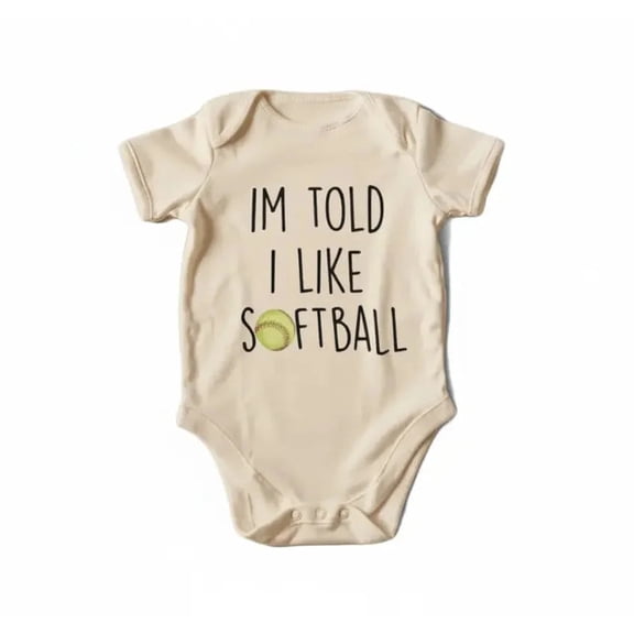 Softball Love Newborn Baby Bodysuit