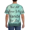 thumbnail image 3 of Bixox Men's Not All Those Who Wander Are Lost1 Printed Short Sleeve Skinny Athletic T-Shirt, 3 of 6