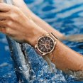 thumbnail image 3 of Mens Sport Military Analog Quartz Watch Chronograph Classic Casual Business Dress Waterproof Watch Multifunctional Wristwatch with Leather Strap, 3 of 6