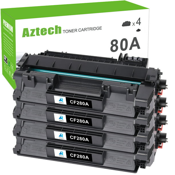 AZTECH Compatible Toner Cartridge Replacement for HP 80A CF280A LaserJet Pro LASERJET PRO 400 M401,400 M425 Printer Ink 4-Pack) - Walmart.com