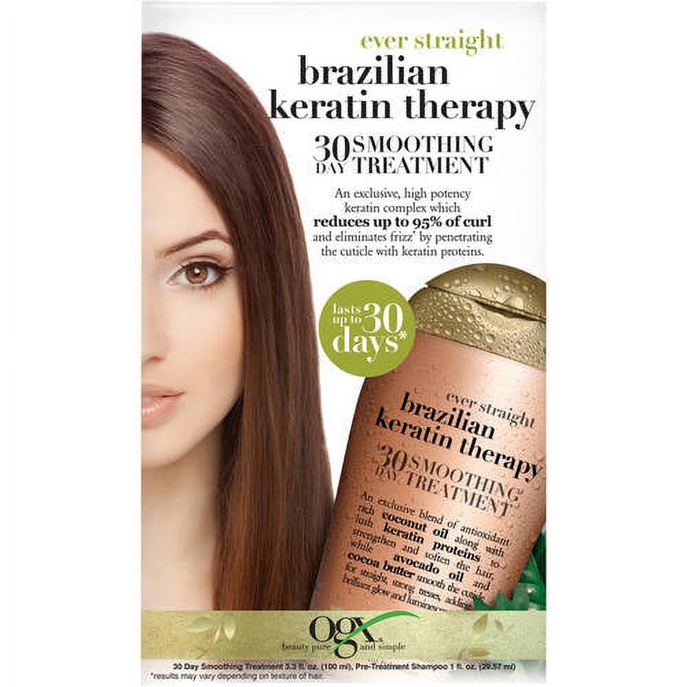 Organix Ever Straight Brazilian Keratin Therapy 30 Day Smoothing Treatment (Size : 3.3 oz) - image 2 of 2