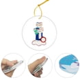thumbnail image 4 of Colgante navideño familiar para decoración, diseño para cuatro personas, hecho de vidrio orgánico multicolor, ideal para árboles de Navidad y crear ambiente festivo. Incluye cordón para colgar., 4 of 6