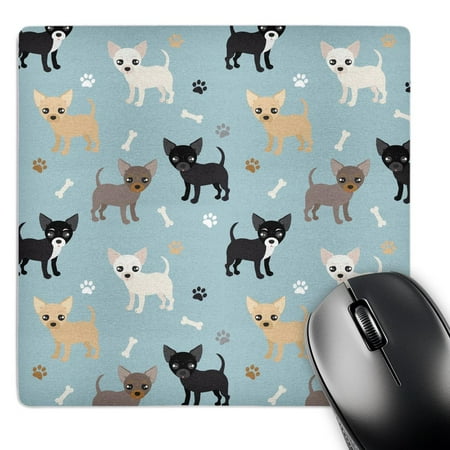 3dRose  Cute Chihuahuas Pattern Blue Paws and Dog Bones  MousePad price history on PriceWatchPro