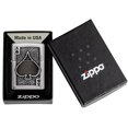 thumbnail image 6 of Zippo Ace of Spades Emblem Brushed Chrome Pocket Lighter, 6 of 6