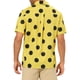 thumbnail image 3 of Camisa de playa de puntos de polka para hombres INSPIRE CHIC, con botones, de manga corta, casual 2XL Amarillo, 3 of 6