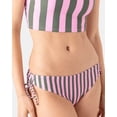 thumbnail image 3 of Roxy Stripe Out Lace Hipster Full Bikini Bottom - Size M - Color: Pink Combo, 3 of 6