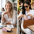 thumbnail image 4 of SEANATIVE Double Glasses Case with Zipper, Soft Eyeglass Cases Sunglasses Pouch Travel Eyeglasses Case Organizer Portable Reading Glasses Pouch Bag for Women Men, Cat Heart-shaped Pattern Pink, 4 of 7