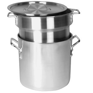 8 Quart Aluminum Double Boiler Set Cooker Steamer Steam Stove Top Cooking