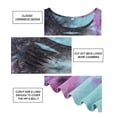 thumbnail image 5 of CASSIE LIZ Womens Tops Plus Size 3X Casual Blouses Crewneck Purple Teal Tie Dye Short Sleeve Cutout Curvy Hem Loose Fit Shirts Tunics 3XL 22W 24W, 5 of 6