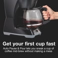 thumbnail image 6 of Proctor Silex 12-Cup Programmable Drip Coffee Maker Machine with Glass Coffee Pot, Cafetera, Black, 6 of 8