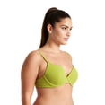 thumbnail image 2 of Curve Muse Women's Light Lift Underwire Convertible Add 1 Cup Push Up Tshirt Bra-2PK-Navy,Lime-36DD, 2 of 6
