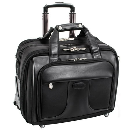 Wheeled Laptop Case 15.6 Inch - Rolling Travel Bag with Handle & Organizer