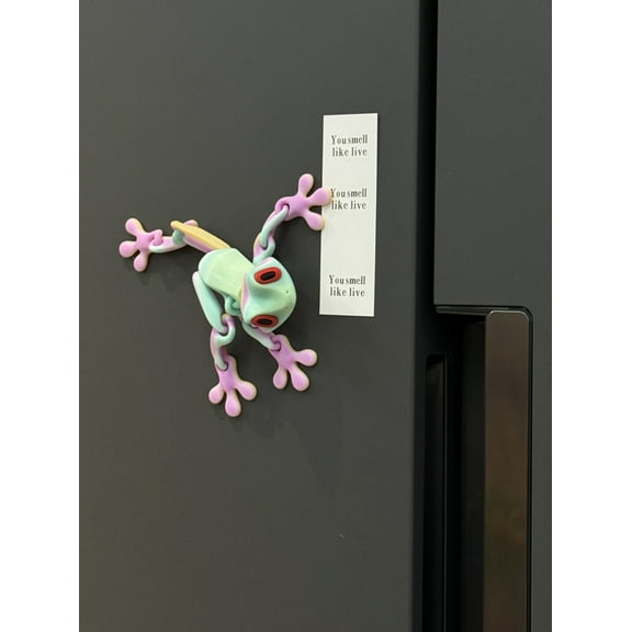 3D printed colorful frog magnetic refrigerator magnet home toy unique ornaments