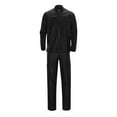 thumbnail image 3 of Fgnfyis Long Retro Slim Men's Pants Autumn/winter Punk Casual Suit Leather Leather Pants Two Piece Suit Mens Suits Black M, 3 of 7