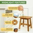 thumbnail image 5 of HYJY Rectangular Acacia Wood Stool, Small Bench Seat, 18 Inch Stool, Wood Bathroom Vanity Bench, Plant Stand Indoor, 350 LBS Load Capacity, 1-Year Manufacturer Warranty (Natural Acacia), 5 of 17