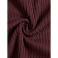thumbnail image 5 of Gureui Women Spring T-Shirt, Solid Color Ribbed Henley Neck Long Sleeve Slim-fitting Pullover for Girls, 7 Colors, 5 of 7