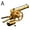 golden, variant on Pekkaxy Mini Artillery Model Ornament, 5.5 inch Metal Desktop Cannon with Rotatable Wheels, Decorative Collectible for War Gamers and Military Enthusiasts