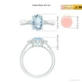 thumbnail image 3 of ANGARA Natural Tapered Shank 1.5 ct Aquamarine Ring with Diamond Accents in 14K White Gold for Women (Size-9x7mm) | March Birthstone, Anniversary, Jewelry Gift for Women | Natural Aquamarine Ring, 3 of 7
