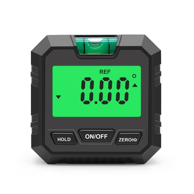 TFixolMini Digital Inclinometer Protractor/Inclinometer/Level 3 IN 1 Angle Finder Angle Meter/Bevel Gauge 90° Gauge Digital Level Box for 4 x 90 Degree Measuring Range