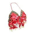 thumbnail image 3 of Women's Belly Dance Sequin Beaded Bra Top Samba Dancing Costumes Bikini, 3 of 7