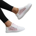 thumbnail image 3 of CHWshoes Women's Mesh Lace Floral Lace Up Fashion Sneakers Hollow Out Breathable Low-Top Shoes, Suitable for Sports, Daily Walks Outdoor Dressy Casual Footwear Pink Size 38, 3 of 6