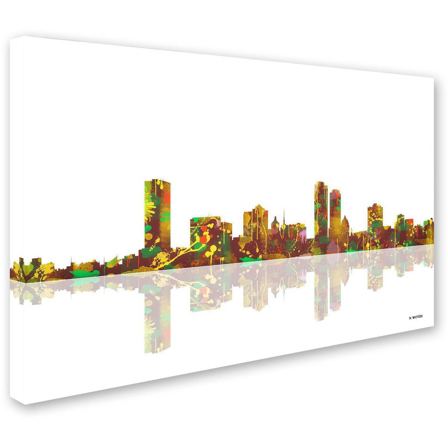Trademark Fine Art "Milwaukee Wisconsin Skyline" Canvas Art by Marlene Watson