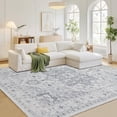 thumbnail image 1 of Alfombra Area Rug, lavable, 240 x 300 cm, estampado vintage, color gris, 1 of 9