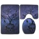 thumbnail image 1 of ABPHQTO Galaxia del árbol del cráneo Juego de alfombras de baño de 3 piezas Alfombra de baño Alfombra de contorno y tapa de inodoro, 1 of 2
