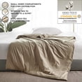 thumbnail image 4 of YnM Original Cotton 60 x 80 In 20 Lb 2 Person Weighted Blanket for Queen & King Beds, Khaki, 4 of 6
