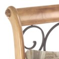 thumbnail image 3 of Dunhill Wood Headboard Sleigh Style Panel with Metal Autumn Brown Swirling Scrolls, Honey Oak Finish, Queen, 3 of 4