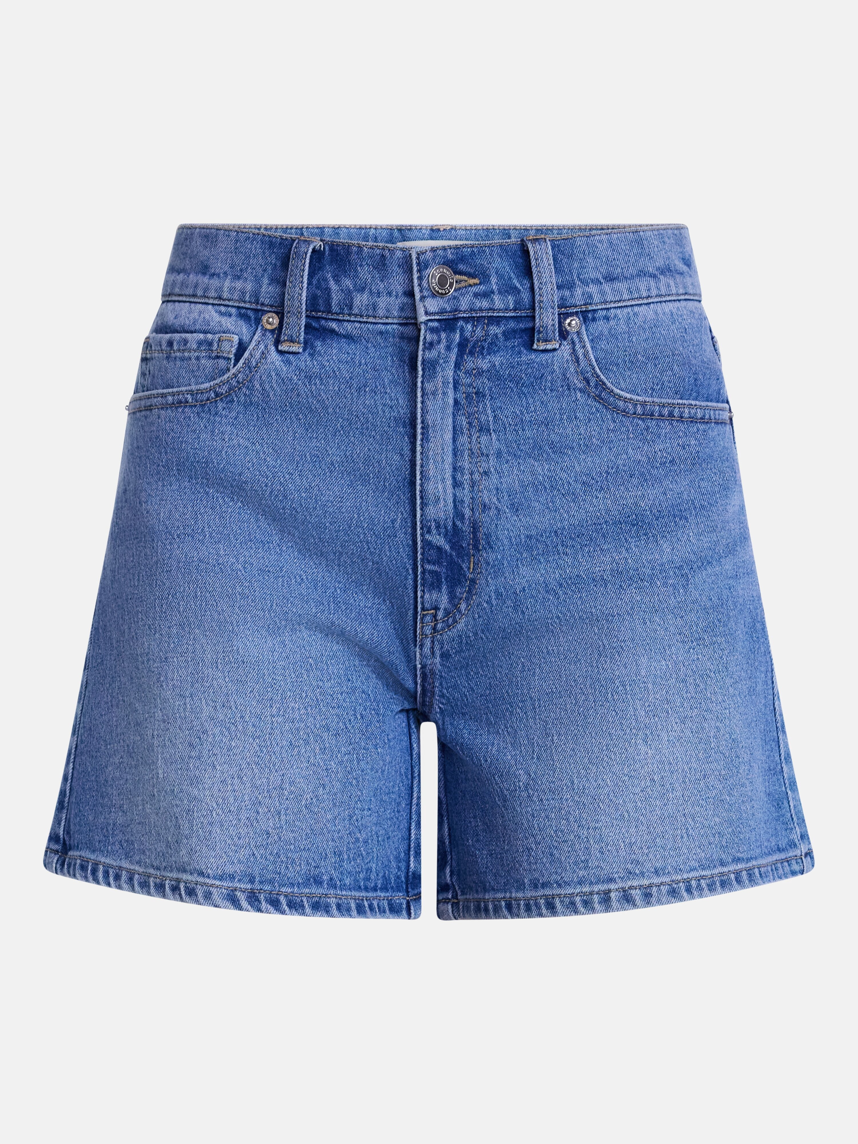 Scenario Women's High Rise A-Line Denim Shorts, 5" Inseam, Sizes 0-20