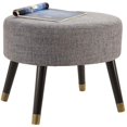 thumbnail image 3 of Allora Tabouret Pouf du Milieu du Siècle en Gris, 3 of 3