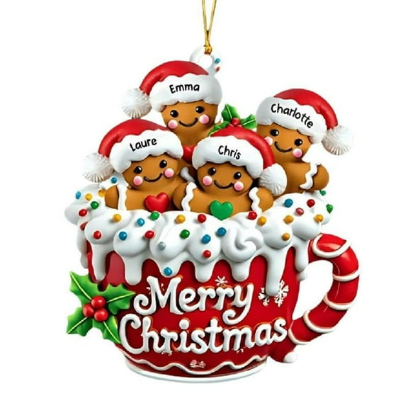 Christmas Party Decoration Shatter Resistant Gingerbreads Cookie Tree Ornament