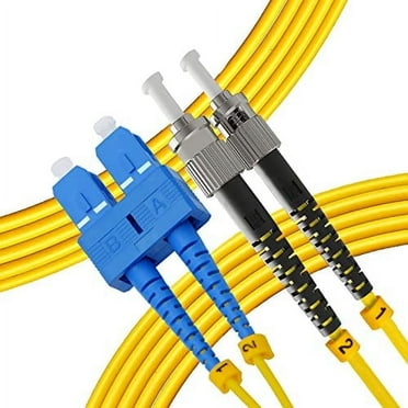 NewYork Cables 1M OS2 SC-ST Fiber Patch | Corning 9/125 SM Duplex | High Speed 1m Network Cable