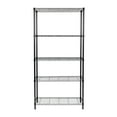 thumbnail image 5 of Honey-Can-Do 5-Tier Heavy Duty Adjustable Steel Storage Shelves, Black, Holds up to 200 lb per Shelf, 5 of 7