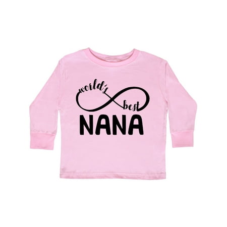

Inktastic Gift for Nana Infinity World s Best Gift Toddler Toddler Girl Long Sleeve T-Shirt