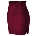 thumbnail image 3 of FashionMille Junior Miss Solid Cassic Corduroy High Waist Mini Skirt, 3 of 5