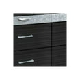 thumbnail image 3 of Benzara Two Tone Wooden Dresser With Nine Drawers, Black And Silver, 3 of 6