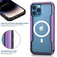 thumbnail image 4 of Decase for iPhone 15 Pro Max Case,Military Grade Shockproof Case Support Wireless Charging Durable Metal Frame 3-Layer Hybrid Mag-Safe Magnetic Case Cover for Apple iPhone 15 Pro Max,Purple, 4 of 10
