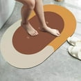 thumbnail image 1 of 40x60cm Non Slip Bath Mat Quick Strong Absorbent Bath Mat Drying Bath Rugs Thick for Doorway Bathroom Oval B, 1 of 9