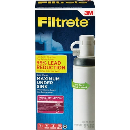 Filtrete Maximum Under-Sink Water Filtration System, 3US-MAX-S01