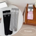 thumbnail image 4 of Girls Knee Length Socks Comfortable & Breathable Socks Elastic Over the Knee Socks Comfortable Party Socks for Ages 3 12, 4 of 9