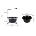thumbnail image 5 of Juego de soporte y cuenco de afeitado, soporte para brochas de afeitar de acero inoxidable, cuenco para jabón de afeitar, taza para hombres, removedor de barba, 5 of 5