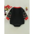 thumbnail image 4 of Christmas Rompers Toddler Baby Rompers Snowman/ Elk/ Santa Print Casual Long Sleeve Jumpsuit for Newborn Girl Boy, 4 of 8
