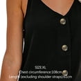 thumbnail image 4 of Camisolas de tirantes ajustables para mujer, camisetas sin mangas con cuello en V y botones, camisola de verano para vacaciones, 4 of 5