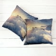 thumbnail image 2 of Ambesonne Mountain Throw Pillow Cover 2 Pack, Climbing Above Clouds, 20", Beige Navy, 2 of 6